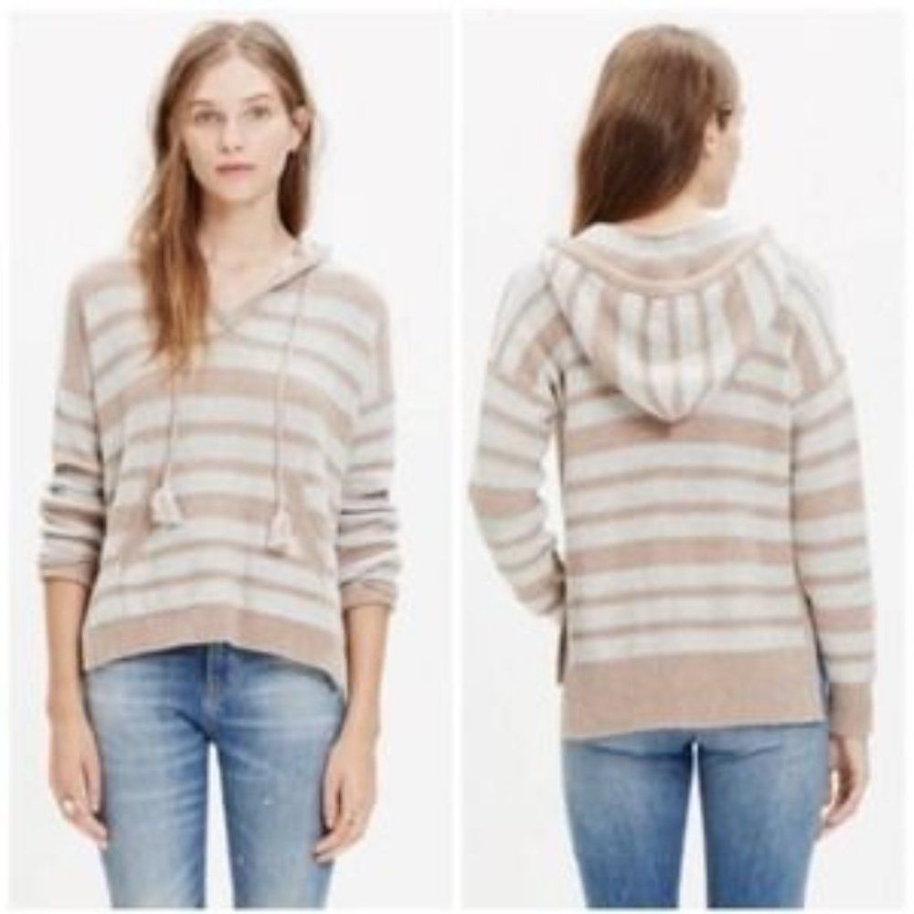 Madewell Striped Hooded Sweater Size XS